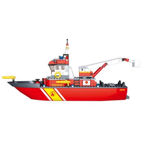 SLUBAN M38-0630 0630 M380630 38-0630 non  THUYỀN CỨU HỎA TIÊN PHONG bộ đồ chơi xếp lắp ráp ghép mô hình Fire Rescure FIRE RESCUE BOAT 429 khối