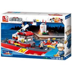 SLUBAN M38-0630 0630 M380630 38-0630 Xếp hình kiểu Lego FIRE RESCURE Fire Rescue Boat Fire Hero Pioneer Fire Ship Thuyền Cứu Hỏa Tiên Phong 429 khối