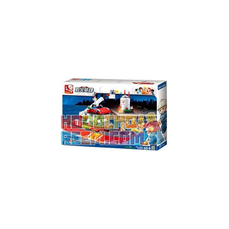 SLUBAN M38-0630 0630 M380630 38-0630 non  THUYỀN CỨU HỎA TIÊN PHONG bộ đồ chơi xếp lắp ráp ghép mô hình Fire Rescure FIRE RESCUE BOAT 429 khối