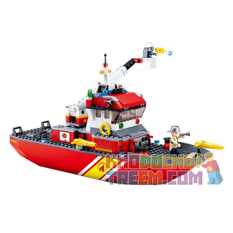 SLUBAN M38-0630 0630 M380630 38-0630 non  THUYỀN CỨU HỎA TIÊN PHONG bộ đồ chơi xếp lắp ráp ghép mô hình Fire Rescure FIRE RESCUE BOAT 429 khối
