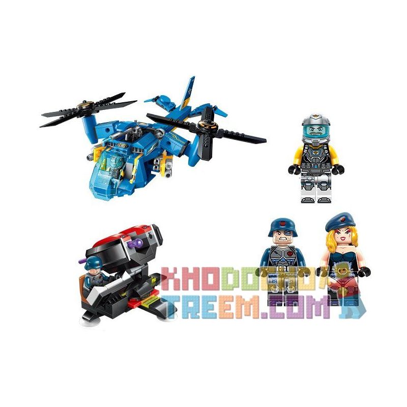 Enlighten 2709 Qman 2709 non  MÁY BAY QUÂN SỰ THẾ HỆ I bộ đồ chơi xếp lắp ráp ghép mô hình The High-Tech Era Kỷ Nguyên Công Nghệ Cao 318 khối