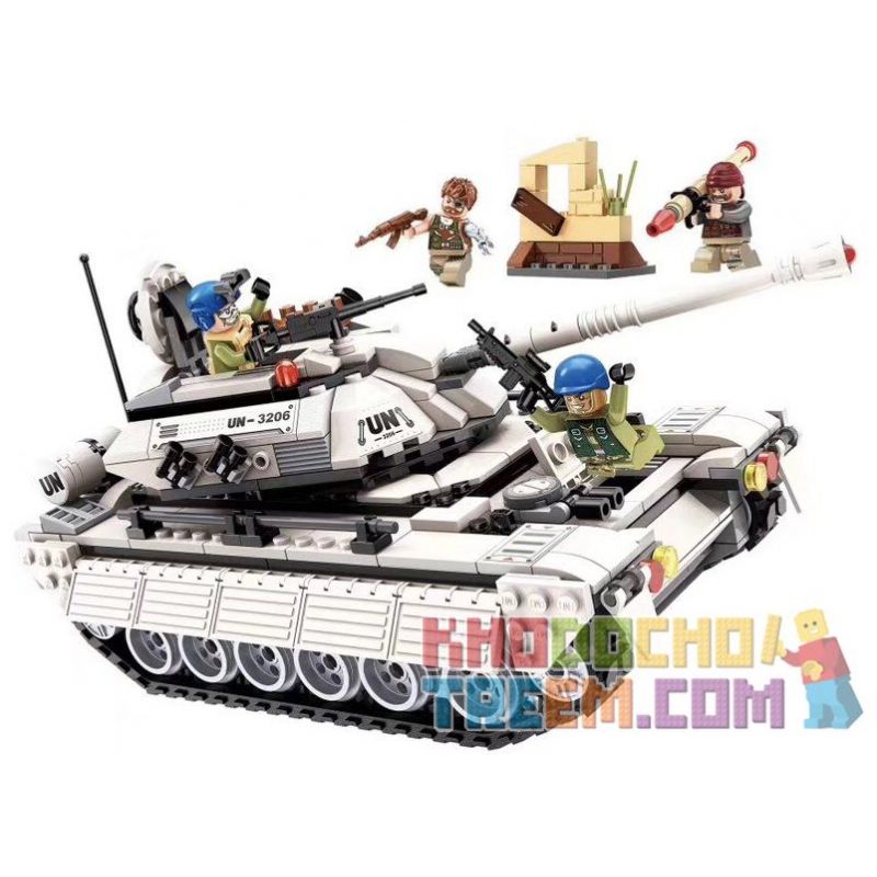 Enlighten 3206 Qman 3206 Xếp hình kiểu Lego ThunderMission Thunder Mission Tank Xe Tăng Của Quân đội Mỹ 429 khối