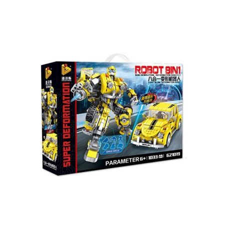 PanlosBrick 621019 Panlos Brick 621019 non  ROBOT BIẾN HÌNH BUMBLEBEE 8 TRONG 1 bộ đồ chơi xếp lắp ráp ghép mô hình Transformers ROBOT 8IN1 Robot Đại Chiến Người Máy Biến Hình 1033 khối