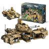 PanlosBrick 635017 Panlos Brick 635017 non  XE TĂNG ĐẠI CHIẾN bộ đồ chơi xếp lắp ráp ghép mô hình Gun Strike GUNSTRIKE Đấu Súng 1435 khối