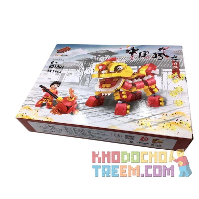 BINGAN 601001 Xếp hình kiểu  SEASONAL Chinese Lion Dance Múa Lân ngày Tết 341 khối