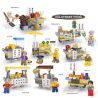 XIPOO XP93210A 93210A Xếp hình kiểu  CITY Hong Kong Street Food Món ăn đường Phố 814 khối