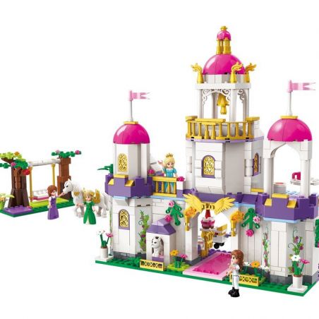Enlighten 2610 Qman 2610 non  BỮA TIỆC SINH NHẬT CỦA CÔNG CHÚA LEAH bộ đồ chơi xếp lắp ráp ghép mô hình Prinecess Leah PRINECESS LEAH LEAH'S BRITHDAY PARTY 592 khối