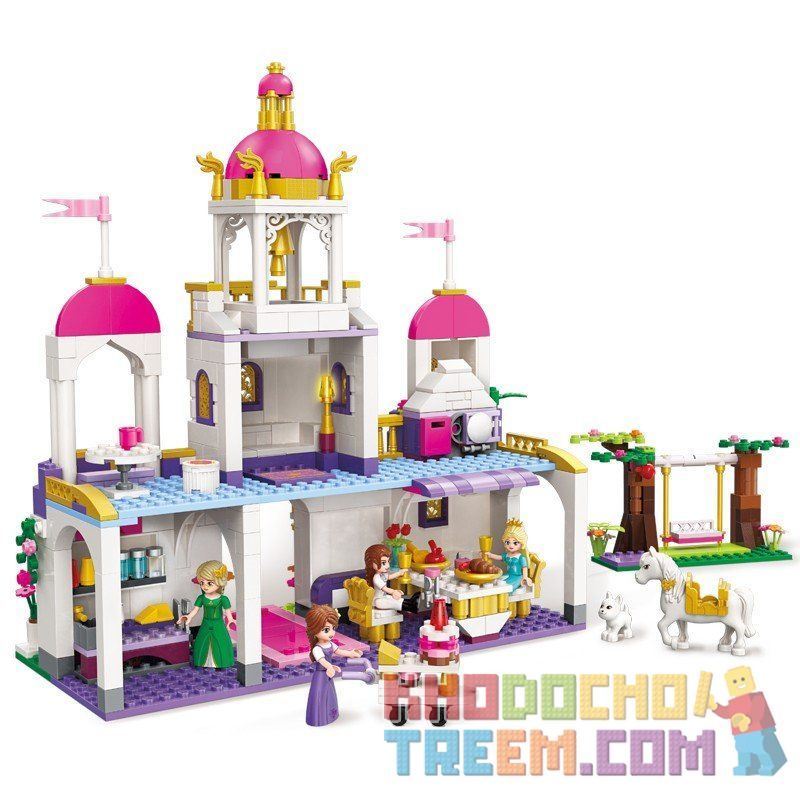 Enlighten 2610 Qman 2610 non  BỮA TIỆC SINH NHẬT CỦA CÔNG CHÚA LEAH bộ đồ chơi xếp lắp ráp ghép mô hình Prinecess Leah PRINECESS LEAH LEAH'S BRITHDAY PARTY 592 khối