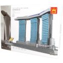 WANGE 4217 non Lego KHÁCH SẠN MARINA BAY SANKS bộ đồ chơi xếp lắp ráp ghép mô hình Architecture Công Trình Kiến Trúc 881 khối