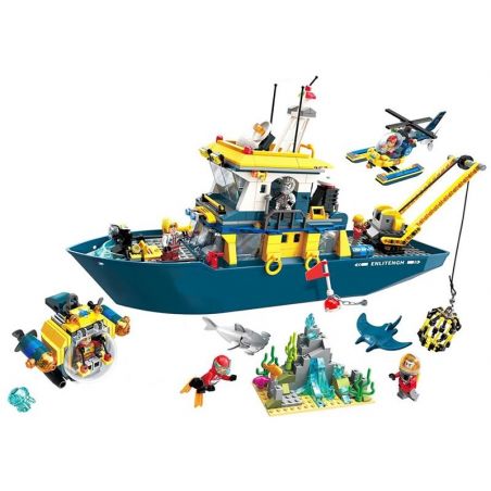 Enlighten 2416 Qman 2416 non  TÀU CỦA ĐỘI CHỈ HUY DELTA bộ đồ chơi xếp lắp ráp ghép mô hình Kyanite Squad Đội Khai Khoáng 807 khối