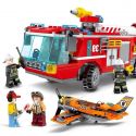 SEMBO 603039 non Lego XE CỨU HỎA SÂN BAY bộ đồ chơi xếp lắp ráp ghép mô hình Fire Rescure FIRE FRONTLINE 580 khối