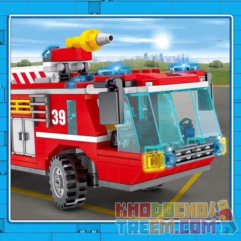 SEMBO 603039 non  XE CỨU HỎA SÂN BAY bộ đồ chơi xếp lắp ráp ghép mô hình Fire Rescure FIRE FRONTLINE 580 khối SEMBO 603039 non  XE CỨU HỎA SÂN BAY bộ đồ chơi xếp lắp ráp ghép mô hình Fire Rescure FIRE FRONTLINE 580 khối