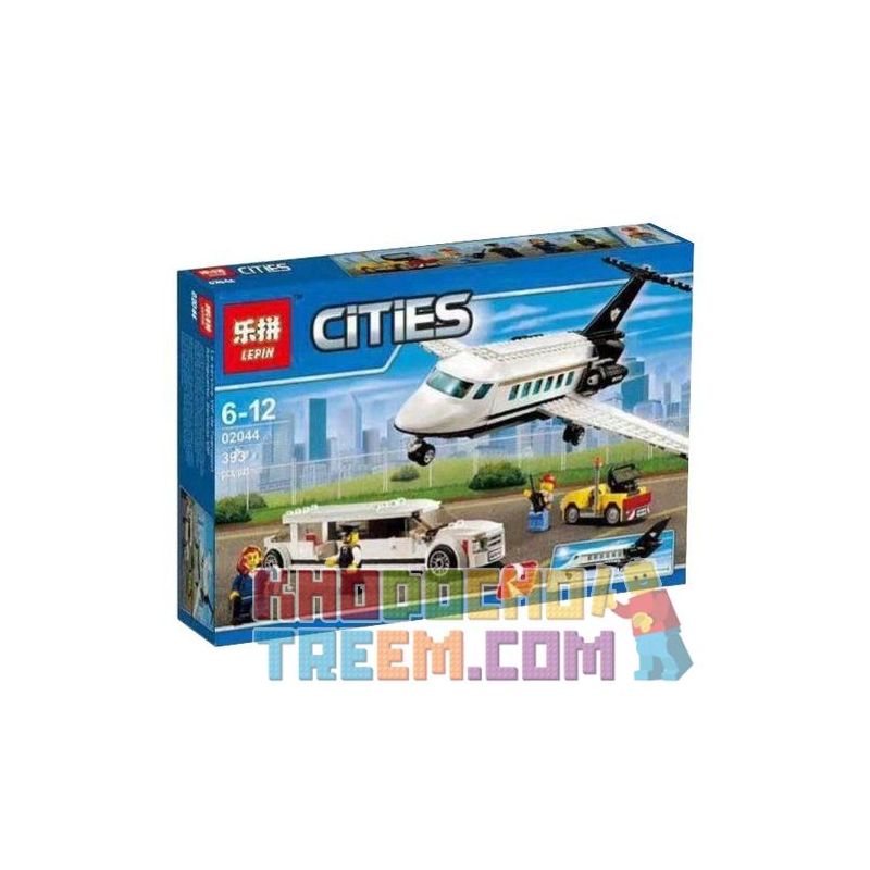 NOT Lego AIRPORT VIP SERVICE 60102 LEPIN 02044 xếp lắp ráp ghép mô hình MÁY BAY CHỞ KHÁCH HẠNG SANG  DỊCH VỤ VIP SÂN City Thành Phố 364 khối