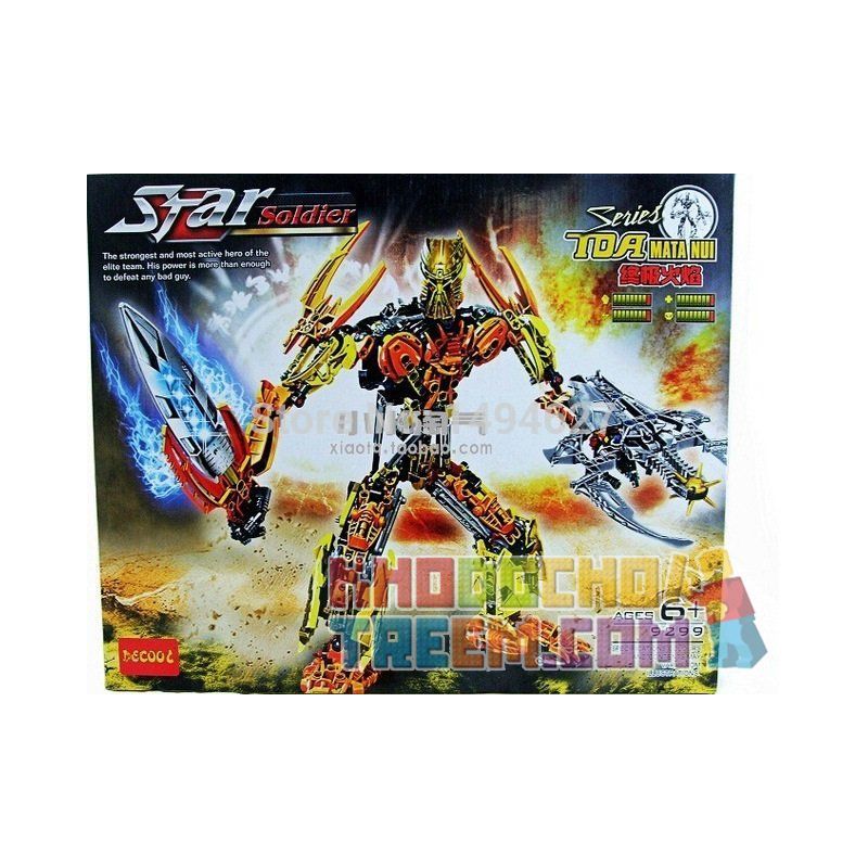 NOT Lego TOA MATA NUI 8998 JISI 9299 xếp lắp ráp ghép mô hình NGƯỜI MÁY VÀNG MATA CỬA HÀNG MÀN HÌNH LỚN Bionicle Anh Hùng Toa 366 khối