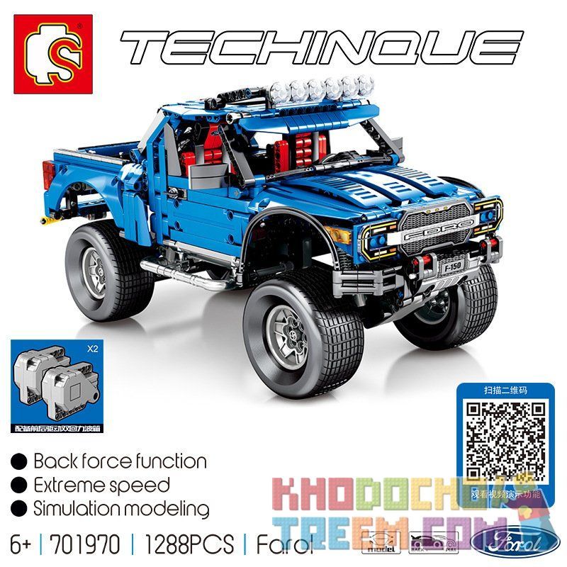 SEMBO 701970 non  XE ĐỊA HÌNH FORD F-50 bộ đồ chơi xếp lắp ráp ghép mô hình  Kỹ Thuật Công Nghệ Cao Mô Hình Phương Tiện 1288 khối