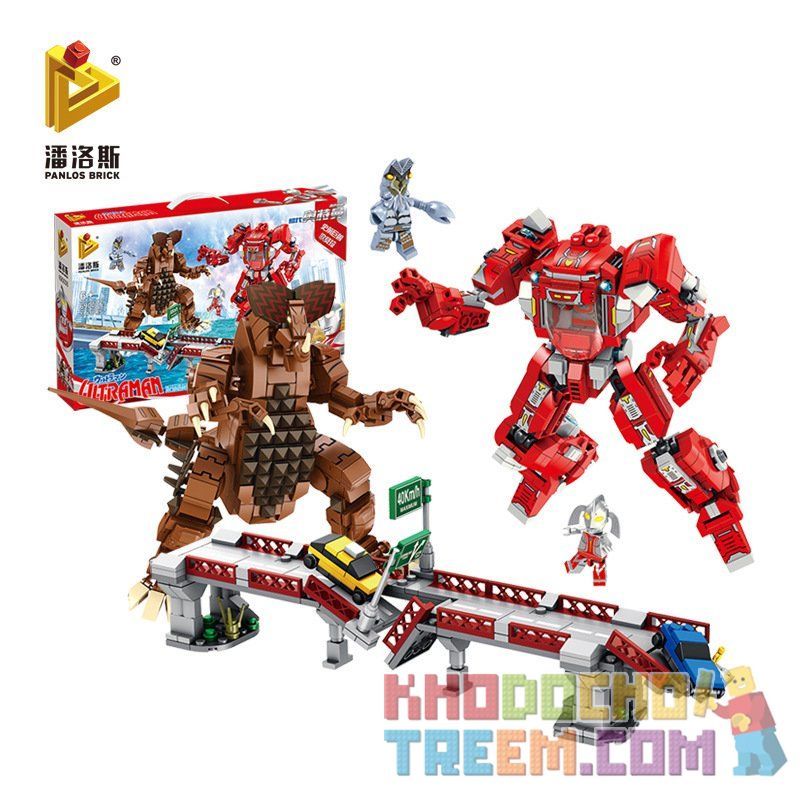PanlosBrick 690006 Panlos Brick 690006 non  CUỘC CHIẾN ĐẤU THẾ HỆ ĐẦU TIÊN CỦA VỆ BINH VŨ TRỤ SIÊU NHÂN ĐIỆN QUANG VỚI QUÁI VẬT GOMORA bộ đồ chơi xếp lắp ráp ghép mô hình Ultraman 1141 khối