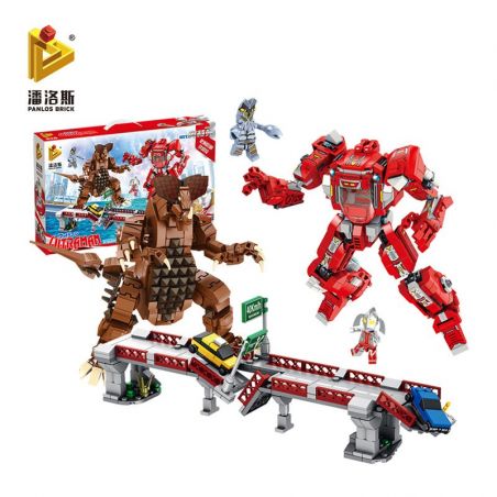 PanlosBrick 690006 Panlos Brick 690006 non  CUỘC CHIẾN ĐẤU THẾ HỆ ĐẦU TIÊN CỦA VỆ BINH VŨ TRỤ SIÊU NHÂN ĐIỆN QUANG VỚI QUÁI VẬT GOMORA bộ đồ chơi xếp lắp ráp ghép mô hình Ultraman 1141 khối