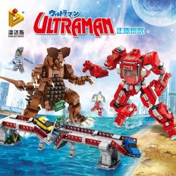 PanlosBrick 690006 Panlos Brick 690006 non  CUỘC CHIẾN ĐẤU THẾ HỆ ĐẦU TIÊN CỦA VỆ BINH VŨ TRỤ SIÊU NHÂN ĐIỆN QUANG VỚI QUÁI VẬT GOMORA bộ đồ chơi xếp lắp ráp ghép mô hình Ultraman 1141 khối