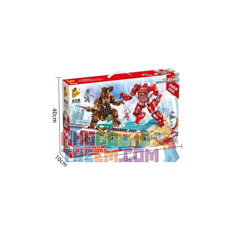 PanlosBrick 690006 Panlos Brick 690006 non  CUỘC CHIẾN ĐẤU THẾ HỆ ĐẦU TIÊN CỦA VỆ BINH VŨ TRỤ SIÊU NHÂN ĐIỆN QUANG VỚI QUÁI VẬT GOMORA bộ đồ chơi xếp lắp ráp ghép mô hình Ultraman 1141 khối