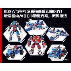 PanlosBrick 621018 Panlos Brick 621018 non  ROBOT BIẾN HÌNH 8 TRONG 1 bộ đồ chơi xếp lắp ráp ghép mô hình Transformers ROBOT 8IN1 Robot Đại Chiến Người Máy Biến Hình 833 khối