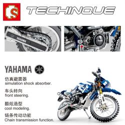 SEMBO 701702 non  XE MÔ TÔ ĐỊA HÌNH YAMAHA bộ đồ chơi xếp lắp ráp ghép mô hình  TECHINQUE Kỹ Thuật Công Nghệ Cao Mô Hình Phương Tiện 799 khối SEMBO 701702 non  XE MÔ TÔ ĐỊA HÌNH YAMAHA bộ đồ chơi xếp lắp ráp ghép mô hình  TECHINQUE Kỹ Thuật Công Nghệ Cao Mô Hình Phương Tiện 799 khối