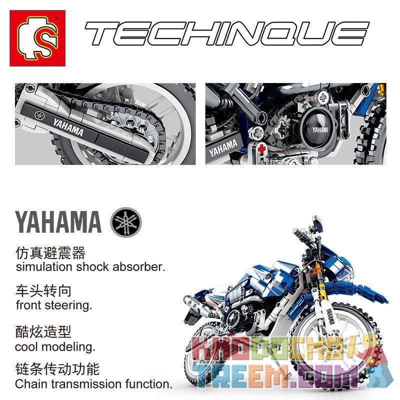 SEMBO 701702 non  XE MÔ TÔ ĐỊA HÌNH YAMAHA bộ đồ chơi xếp lắp ráp ghép mô hình  TECHINQUE Kỹ Thuật Công Nghệ Cao Mô Hình Phương Tiện 799 khối SEMBO 701702 non  XE MÔ TÔ ĐỊA HÌNH YAMAHA bộ đồ chơi xếp lắp ráp ghép mô hình  TECHINQUE Kỹ Thuật Công Nghệ Cao Mô Hình Phương Tiện 799 khối