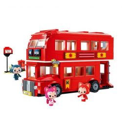 Enlighten 3904 Qman 3904 non  XE BUS 2 TẦNG bộ đồ chơi xếp lắp ráp ghép mô hình Ali's Small Dreamy Town Thị Trấn Nhỏ Mộng Mơ Của Ali 606 khối