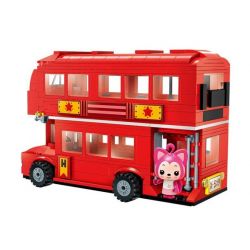 Enlighten 3904 Qman 3904 non  XE BUS 2 TẦNG bộ đồ chơi xếp lắp ráp ghép mô hình Ali's Small Dreamy Town Thị Trấn Nhỏ Mộng Mơ Của Ali 606 khối