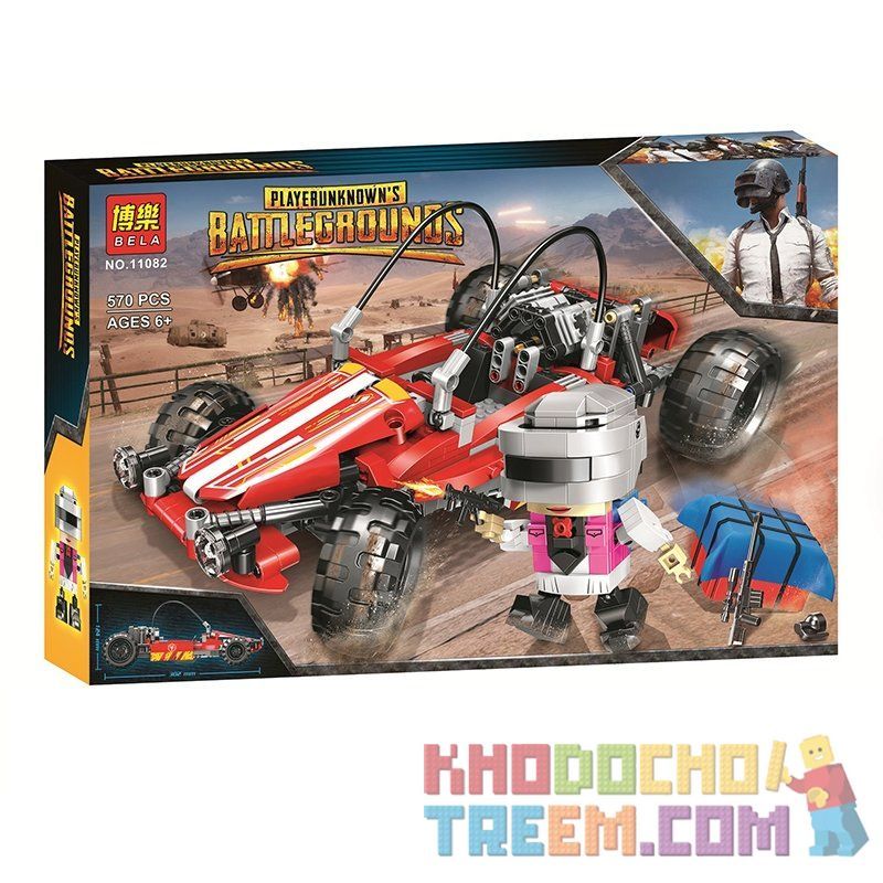 Bela 11082 Lari 11082 Xếp hình kiểu Lego TECHNIC Battlegrounes Jedi Survival Red Buggy Car With Square Xe ô Tô địa Hình 570 khối