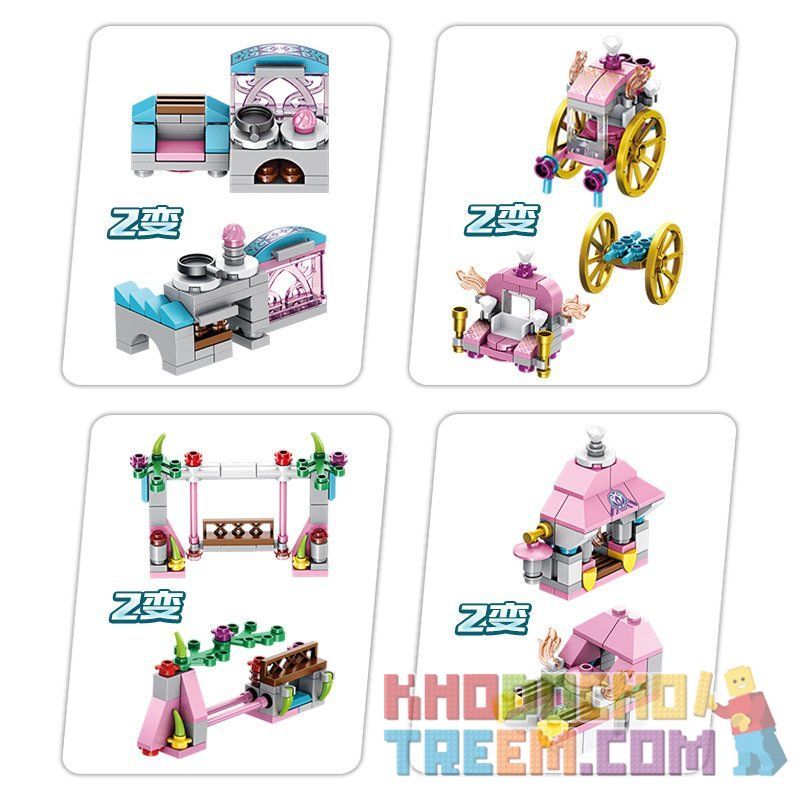 PanlosBrick 633012 Panlos Brick 633012 non  LÂU ĐÀI VUI VẺ bộ đồ chơi xếp lắp ráp ghép mô hình  CASTLE Các Bạn Gái 566 khối