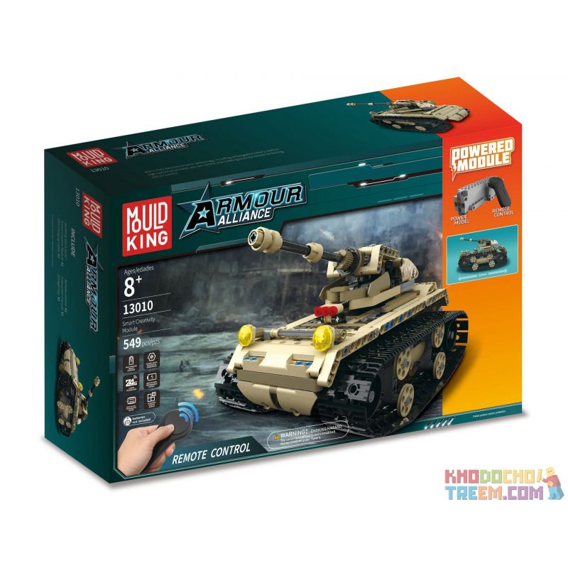 MOULDKING 13010 Xếp hình kiểu Lego TECHNIC Armour Alliance Armored Alliance Light Track Tank Xe Tăng Chiến Đấu 549 khối điều khi