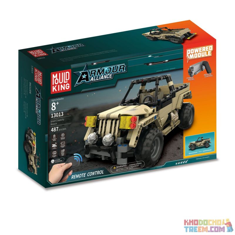 MOULDKING 13013 Xếp hình kiểu Lego TECHNIC Armour Alliance Armored League Military Pickup Truck Xe Jeep Quân Đội 495 khối