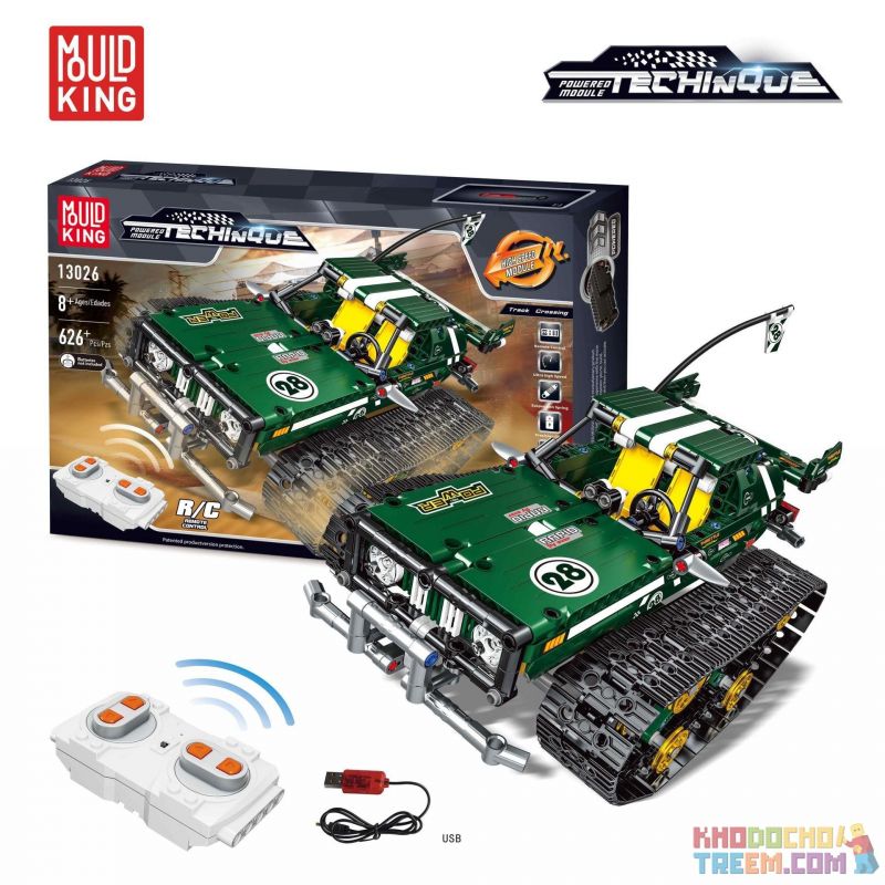 MouldKing 13025 13026 Mould King 13025 13026 non  XE ĐỊA HÌNH BÁNH XÍCH ĐIỀU KHIỂN TỪ XA bộ đồ chơi xếp lắp ráp ghép mô hình  TECHINQU Kỹ Thuật Công Nghệ Cao Mô Hình Phương Tiện 626 khối