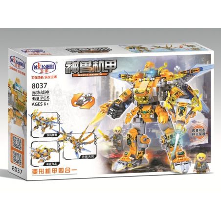 Winner 8037 non  NGƯỜI MÁY BIẾN HÌNH 4 DẠNG ROBOT KHỦNG LONG BAY KỲ LÂN SỪNG bộ đồ chơi xếp lắp ráp ghép mô hình Transformers Robot Đại Chiến Người Máy Biến Hình 489 khối