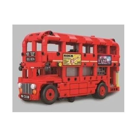 Winner 7118 non  XE BUS 2 TẦNG bộ đồ chơi xếp lắp ráp ghép mô hình  Kỹ Thuật Công Nghệ Cao Mô Hình Phương Tiện 487 khối