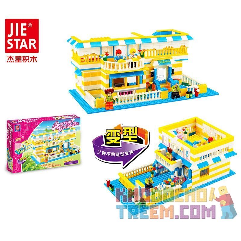JIE STAR 20302 Xếp hình kiểu Lego CLASSIC Health Living House Ngôi Nhà Nghỉ Dưỡng 484 khối