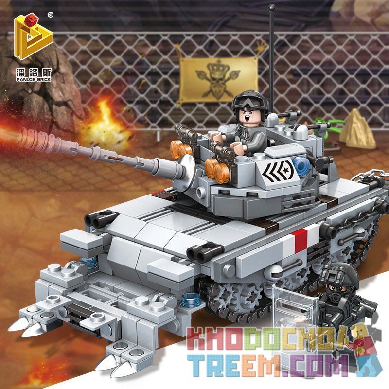 PanlosBrick - Panlos Brick 635011 Xếp hình kiểu Lego GUN STRIKE GunStrike Anti-terrorist Raid Anti-nuclear Crash Car Ô Tô Chống Va Chạm Hạt Nhân 480 khối