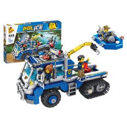 PanlosBrick 681005A Panlos Brick 681005A non  XE KÉO VÀ CA NÔ TUẦN TRA bộ đồ chơi xếp lắp ráp ghép mô hình Police Cảnh Sát 478 khối
