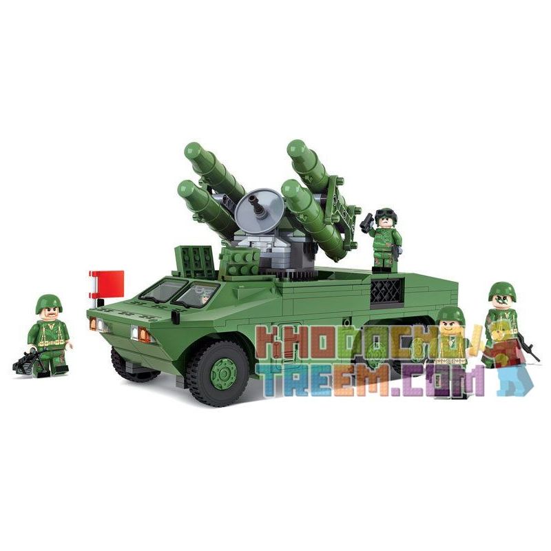 Winner 8010 non  DÀN TÊN LỬA PHÒNG KHÔNG bộ đồ chơi xếp lắp ráp ghép mô hình Tank Battle TANKBATTLE Xe Tăng Đối Đầu 477 khối