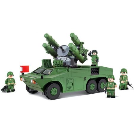 Winner 8010 non  DÀN TÊN LỬA PHÒNG KHÔNG bộ đồ chơi xếp lắp ráp ghép mô hình Tank Battle TANKBATTLE Xe Tăng Đối Đầu 477 khối