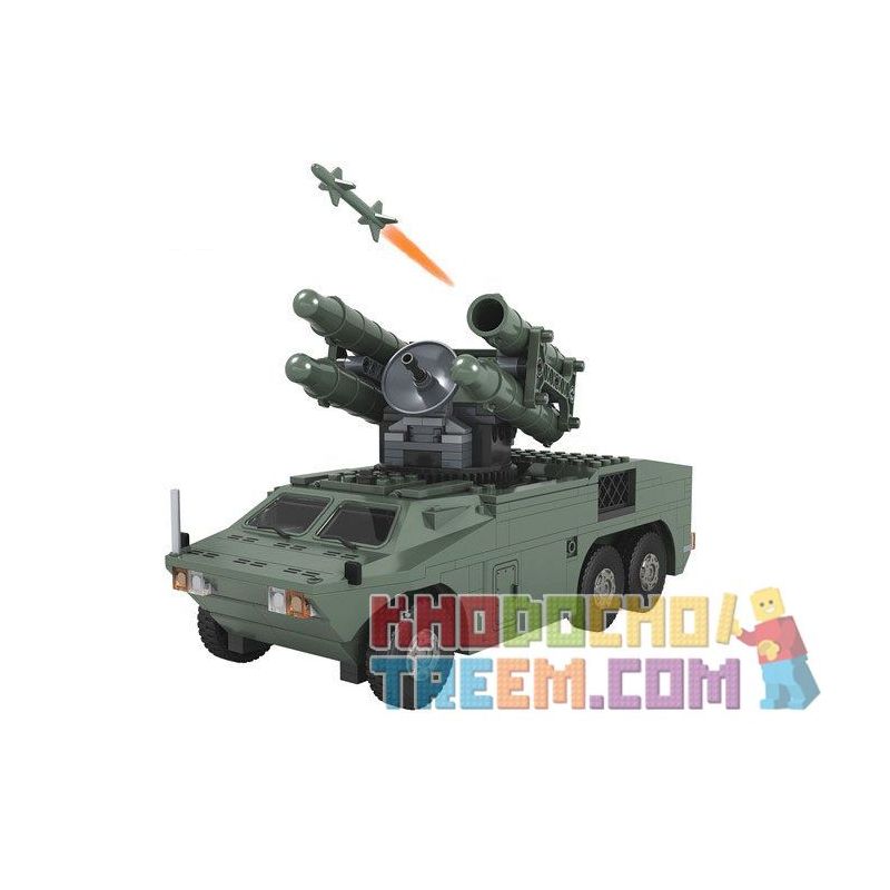 Winner 8010 non  DÀN TÊN LỬA PHÒNG KHÔNG bộ đồ chơi xếp lắp ráp ghép mô hình Tank Battle TANKBATTLE Xe Tăng Đối Đầu 477 khối