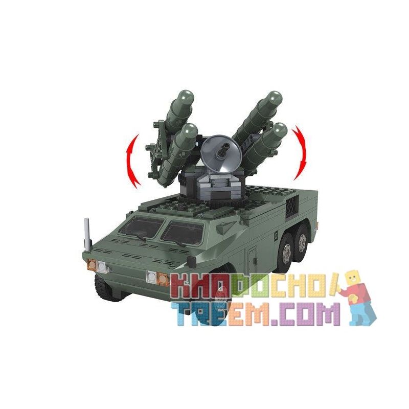 Winner 8010 non  DÀN TÊN LỬA PHÒNG KHÔNG bộ đồ chơi xếp lắp ráp ghép mô hình Tank Battle TANKBATTLE Xe Tăng Đối Đầu 477 khối