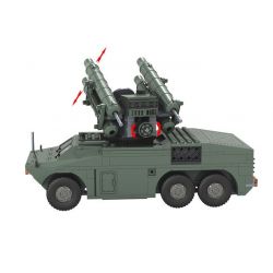 Winner 8010 Xếp hình kiểu Lego TANK BATTLE TankBattle Land War Hongqi No. 7 Air Defense Missile Dàn Tên Lửa Phòng Không 477 khối