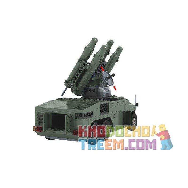 Winner 8010 non  DÀN TÊN LỬA PHÒNG KHÔNG bộ đồ chơi xếp lắp ráp ghép mô hình Tank Battle TANKBATTLE Xe Tăng Đối Đầu 477 khối