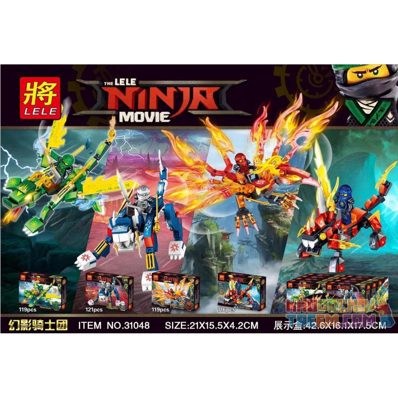 LELE 31048 non Lego HIỆP SĨ BÓNG MA bộ đồ chơi xếp lắp ráp ghép mô hình The Lego Ninjago Movie Ninja Lốc Xoáy 475 khối