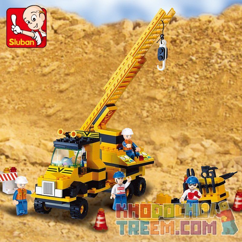 SLUBAN M38-B9700 B9700 9700 M38B9700 38-B9700 non  ĐỘI XE XÂY DỰNG bộ đồ chơi xếp lắp ráp ghép mô hình City Thành Phố 474 khối