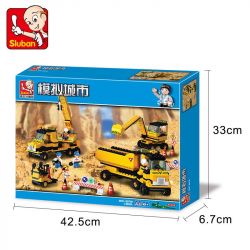 SLUBAN M38-B9700 B9700 9700 M38B9700 38-B9700 Xếp hình kiểu Lego Simulated City Engineering Corps Đội Xe Xây Dựng 474 khối
