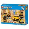 SLUBAN M38-B9700 B9700 9700 M38B9700 38-B9700 non  ĐỘI XE XÂY DỰNG bộ đồ chơi xếp lắp ráp ghép mô hình City Thành Phố 474 khối