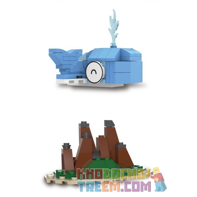 Kazi KY80023 80023 non  CON CUA VUI NHỘN CÁ MẬP NHỎ TÔM CÀNG BẠCH TUỘC VẺ NGỪ bộ đồ chơi xếp lắp ráp ghép mô hình Ocean Series Sinh Vật Đại Dương 100 khối