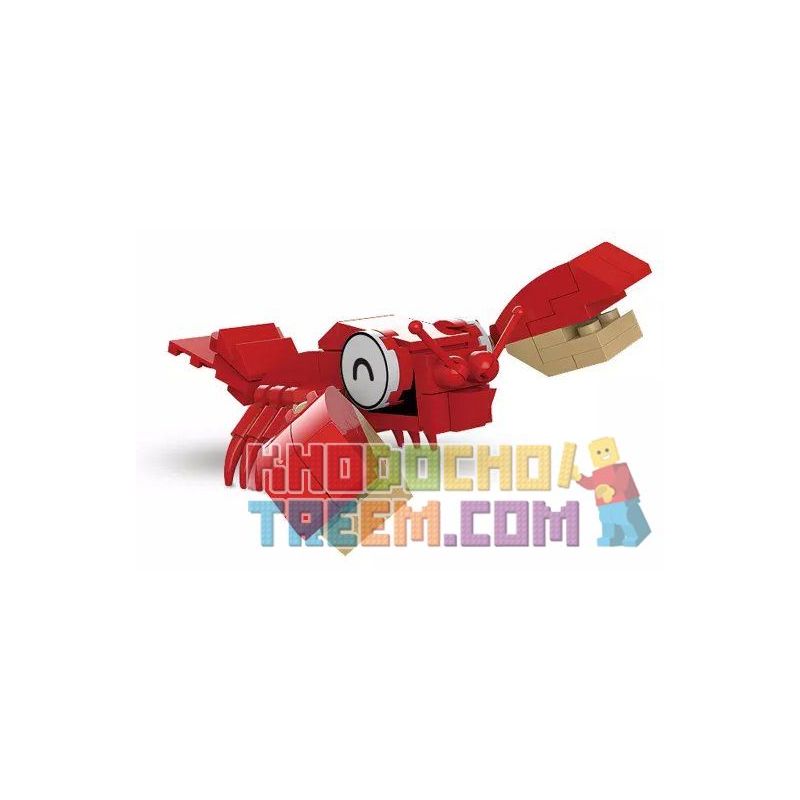 Kazi KY80023 80023 non  CON CUA VUI NHỘN CÁ MẬP NHỎ TÔM CÀNG BẠCH TUỘC VẺ NGỪ bộ đồ chơi xếp lắp ráp ghép mô hình Ocean Series Sinh Vật Đại Dương 100 khối